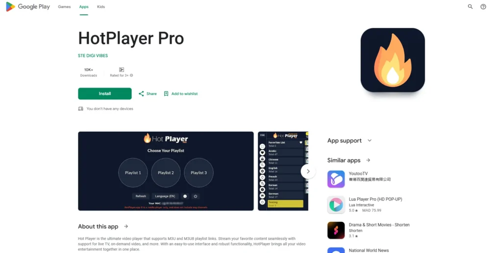 Comment Installer Hot IPTV Player sur Playe Store