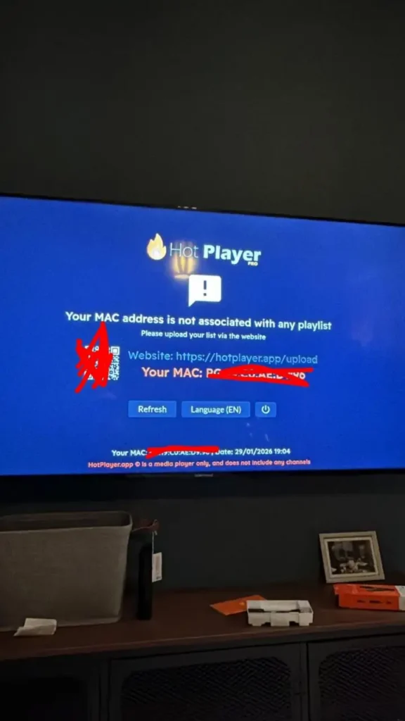 MAC Pour Installer Hot IPTV App Player playlist affiche