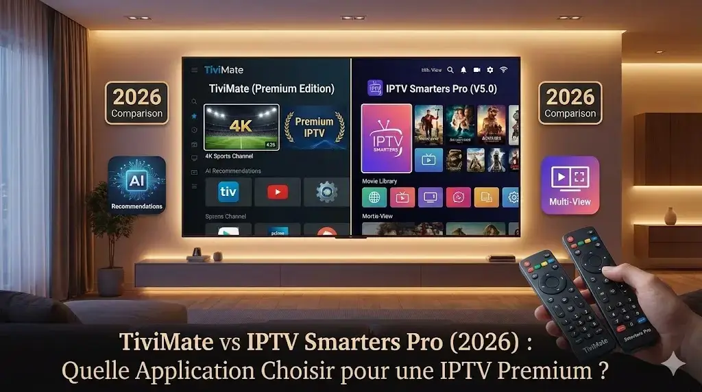 TiviMate vs IPTV Smarters Pro (2026) Quelle Application Choisir pour une IPTV Premium