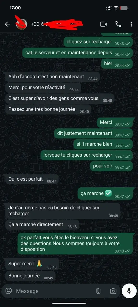Message d'un utilisateur