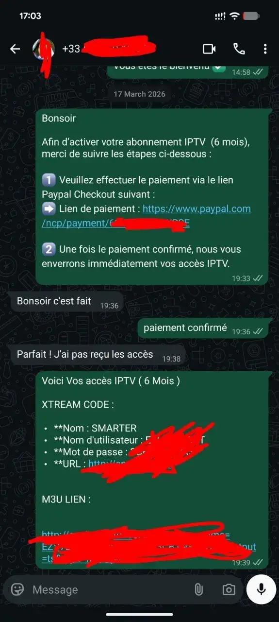Capture d'écran WhatsApp